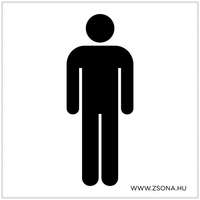 Zsona Dekor Férfi WC öntapadós matrica 100x100 mm