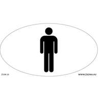 Zsona Dekor Férfi wc piktogrammal Műanyag tábla 120x65 mm ovál