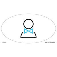 Zsona Dekor Férfi wc színes piktogrammal öntapadós matrica 120x65 mm ovál