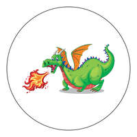 Zsona Dekor Öntapadós Ovis jel csomag (64 db) Sárkány mintával