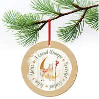 Zsona Dekor Karácsonyfa dísz fából nyomtatva A csend ünnepe