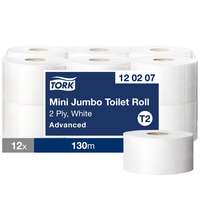 Tork Tork Mini Jumbo tekercses WC papír T2 2 rétegű, fehér, 12x130m SCA120207