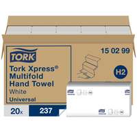 Tork Tork Universal Interfolded hajtogatott kéztörlő H2 2 rétegű, fehér, 20x237lap SCA150299