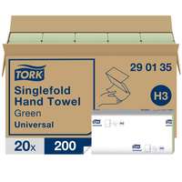 Tork Tork Universal Singlefold Z hajtogatott kéztörlő H3 1 rétegű, zöld, 20x200lap SCA290135