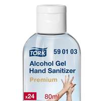 Tork Tork Premium alkoholos kézfertőtlenítő gél, biocid, zsebpalack, színtelen, 80 ml SCA590103
