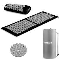 Neo-Sport Akupresszúrás szőnyeg és párna tüskékkel Neo-sport NS-901 fekete és szürke