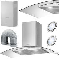 Berdsen Kürtős konyhai páraelszívó 90 cm , 500 m3/h , inox BT-223 Berdsen