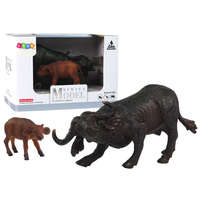 LEAN Toys Figura bivalyborjú afrikai állatkerti állatok