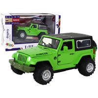 LEAN Toys Terepjáró autó akkumulátoros súrlódó meghajtó fém zöld 1:32