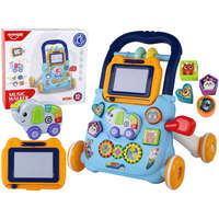 LEAN Toys Kék interaktív járókeret oktató táblával