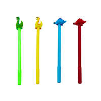 LEAN TOYS Dinoszaurusz toll fekete kupak utántöltő keverék piros zöld 0,5 mm