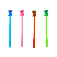 LEAN TOYS Dinoszaurusz golyóstoll fekete kupak utántöltő mix Pink Blue 0,5mm