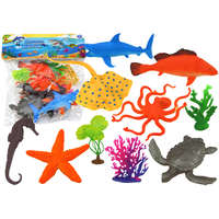 LEAN Toys Tengeri Állat Figurák Szett 7 Darab Vízi Növények