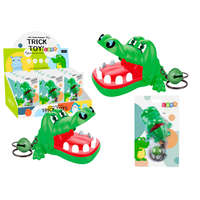 LEAN TOYS Harapós krokodil kulcstartó csengő zöld