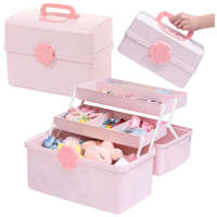 LEAN Ékszerdoboz Kozmetika Kiegészítők Rózsaszín 29x16x16cm