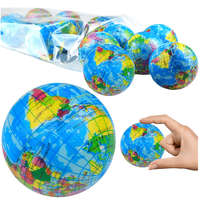 LEAN TOYS Anti-Stress Ball Gyúró Globe Föld gyakorlati labda 6cm