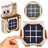 LEAN Toys Elektronikus játék 3 az 1-ben Tic Tac Toe memória bagoly bézs