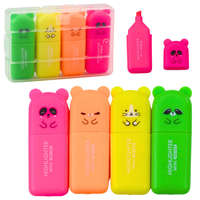 LEAN Mini kiemelő szett Bears színes műanyag tok 5db