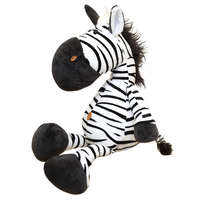 LEAN Toys Plüss kabalája bújós játék Zebra fekete-fehér 25cm