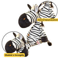 LEAN Toys Plüss kabalája bújós játék Zebra fekete-fehér 25cm
