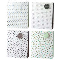 LEAN Klasszikus pöttyös ajándéktáska Just For You medállal 32 x 26 x 10 cm