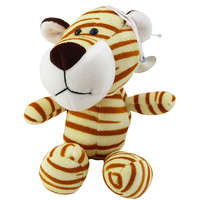 LEAN TOYS Plüss játék tigris tapadókorongos krémmel 23 x 12 cm