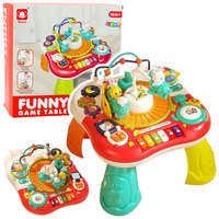 LEAN Toys Oktatási táblázat Interaktív zenei panel Piano 2 in 1 Red