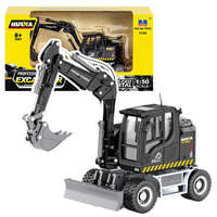 HUINA Kerekes kotrógép Bulldózer Metal Huina Fekete 1:50