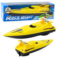 LEAN Toys Csónak motorcsónak úszó jacht akkumulátorral működő sárga