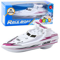 LEAN Toys Csónak motorcsónak akkumulátor fehér minták úszó víz