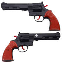 LEAN TOYS Cap Revolver Gun Prop Shot Sound Fekete