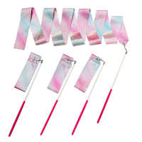 LEAN TOYS Gimnasztikai szalag táncgyakorlatokhoz Pink Violet Blue Fényes