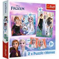 Trefl Puzzle Rejtvény – 2 az 1-ben+jegyzetek Hercegnők a földjükön – Disney Frozen 2 93335