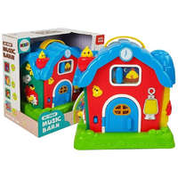 LEAN Toys Zene Pajta Állatok Farm Hangok Zene Piros