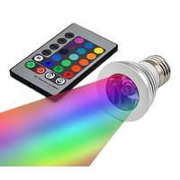 Aptel LED izzó SMART, távirányítóval E27, 16 színű