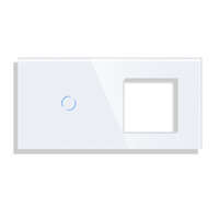 Nyx Kettes üvegkeret, szimpla kapcsoló + 1 keret, fehér