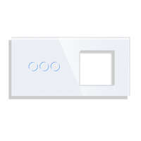 Nyx Kettes üvegkeret, tripla kapcsoló + 1 keret, fehér