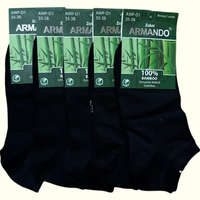 Armando ARMANDO Női bokazokni 100% bamboo 5 pár Fekete