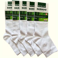 aura.via AURA.VIA férfi bambusz zokni fehér 5 pár