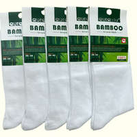 aura.via AURA.VIA férfi bambusz fehér öltöny zokni – 5 pár