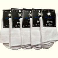 MR PAMUT MR PAMUT férfi fehér guminélküli zokni 5 pár, 100% pamut