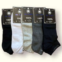 MR PAMUT MR PAMUT Férfi Bokazokni Vegyes Színben – 100% Pamut, 5 Pár