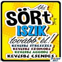 Vicces hűtőmágnes, Aki sört iszik tovább él