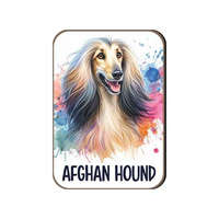 Kutyás fa hűtőmágnes, Afgán Agár