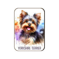 Kutyás fa hűtőmágnes, Yorkshire Terrier