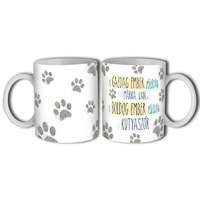 Vicces bögre, A gazdag ember pólóján márka van, a boldog ember pólóján kutyaszőr