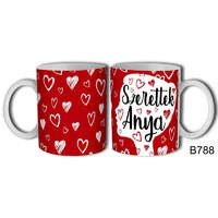 Bögre, Anyák napja, Szeretlek Anya, sok-sok szív