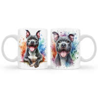 Kutyás bögre, Staffordshire Terrier, szürke