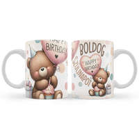 Bögre születésnapra, Boldog szülinapot, maci lufival