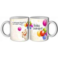 Bögre születésnapra, Boldog szülinapot, maci lufikkal